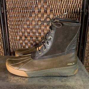 Polo Ralph Lauren Leather Duck Booties Size 11.5D